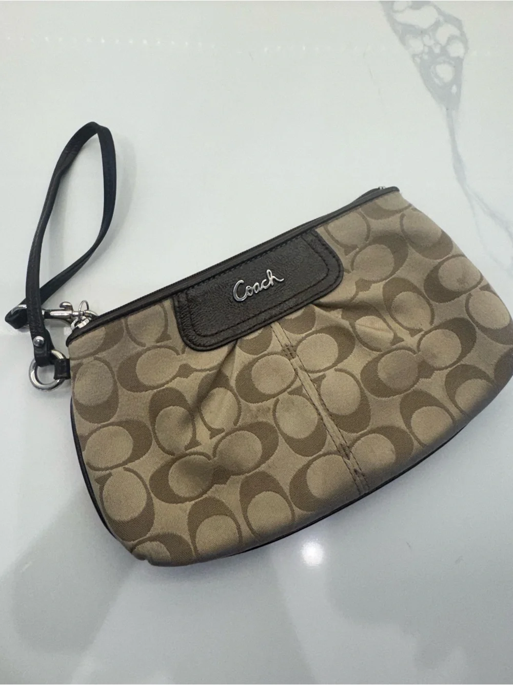 Coach Lilac Satin Interior Wristlet Organizer